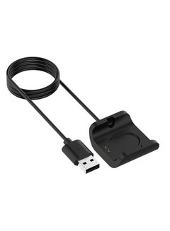 اشتري Professional Charging Cable Smart Band USB Charging Dock Cable Compatible with Amazfit bip S/1s/A1805/A1916 Clip-on Charger 1 Meter Black في السعودية