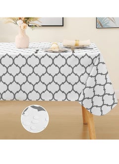 Buy Rectangle Table Cloth, 60x102inches(150x260cm) Waterproof Stain Resistant Washable Tablecloth, Moroccan Polyester Table Cover for Dining, Indoor and Outdoor in UAE