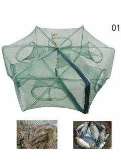 Buy Holes Automatic Fishing Net Shrimp Cage Nylon Foldable Crab Fish Trap Cast Fishing Net Automatic Retractable Fishing Shrimp Net Large Zipper Crab Fish Trap(12 Holes) in Saudi Arabia
