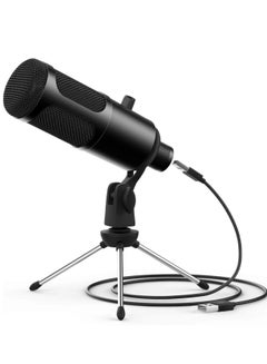 Buy USB Metal Microphone Condenser Kit with Tripod Stand – Gaming Live Streaming Desktop  for Skype Chatting, YouTube, Voice Overs in Egypt