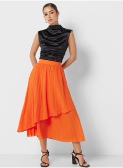 Buy High Waist Pleated Skirt in UAE