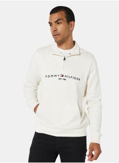 اشتري Logo High Neck Zip Pullover في الامارات