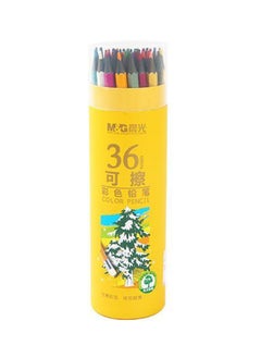 اشتري Pack Of 36 Erasable Wooden Colors Pencil With Eraser في مصر