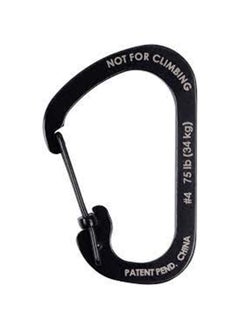 Buy Slidelock® Carabiner Stainless Steel #4 - Black in UAE