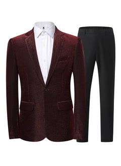 Buy New Slim Fit Suit Two-Piece Set in UAE