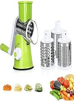 Buy 4 Pcs Vegetable Slicer 3 In 1 Handheld Spiral Rotary Drum Slicer For Vegetable Fruit Cheese Nut in Egypt