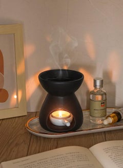 Buy Essential Oil Candle Warmers Ceramic Tealight Holder Aroma Oil Burner Oil Burner Aromatherapy Oil Warmer Home Bedroom Decoration in UAE