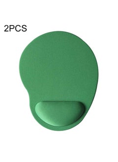 Buy 2 PCS Cloth Gel Wrist Rest Mouse Pad(Green) in Saudi Arabia