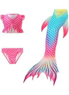 اشتري Girls Swimwear Mermaid Tail Swimwear,Bikini Sets,Mermaid Costume Swimsuits for Kids في الامارات