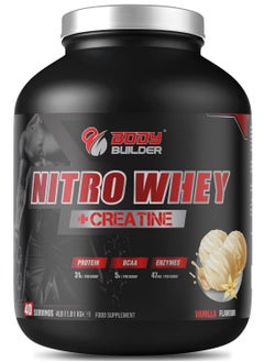 Buy Nitro Whey + Creatine | 31g of whey Protein for Muscle Growth & Recovery 5g Creatine10g BCAA with Digestive Enzymes for Lean Gains & Energy Boost - (Vanilla, 4 LB) in Saudi Arabia