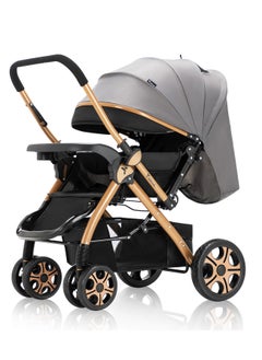 Buy Reversible Trip2 Stroller With Extra-wide Canopy - Grey in UAE