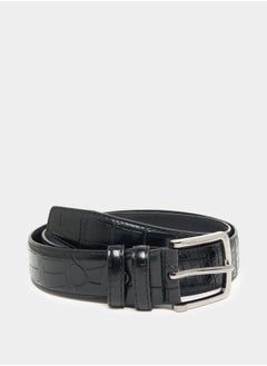 اشتري Croc Texture Belt with Metal Buckle في السعودية