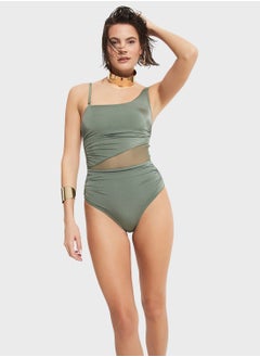 اشتري Ruched Mesh Swimsuit في الامارات