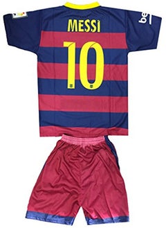 Buy World Cup Soccer Jersey for Men Kid Boy T-Shirt 2022 Qatar Football Kit Suit National Team Clubs Short Sleeve Uniform Sports Shorts Printed Number Barcelona-No.10 Messi in UAE