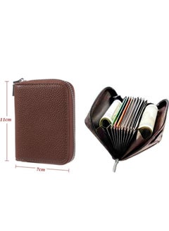 Buy Leather unisex zip credit cards and money light wallet in Egypt