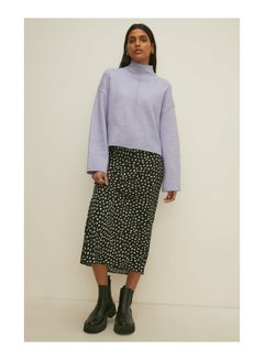 Buy Polka Dot Printed Midi Bias Skirt in Saudi Arabia