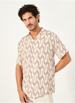 Buy Relaxed Fit All Over Print Shirt in Saudi Arabia