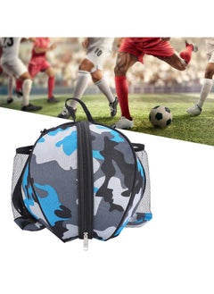 Buy Soccer Bags, Sports Ball Round Bag with Single Shoulder Strap Design, Portable Football Storage Pouch for Basketball Softball Volleyball Carrier Holder in UAE