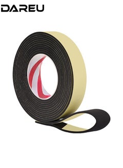 Buy Foam Weather Seal Strip for Sliding Windows, Doors Frame Side, Pile Self Adhesive Window Seal Tape for Door Draft Stopper, SoundProof Winter Insulation, Size (10mm*15mm*2m) BLACK in Saudi Arabia