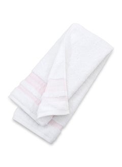 Buy Matuok Hand Towel, White & Pink - 550 GSM, 50x80 cm in UAE