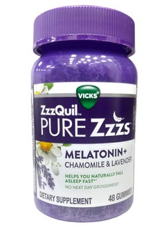 اشتري ZzzQuil PURE Zzzs Melatonin+ Chamomile & Lavender 48 Gummies في الامارات