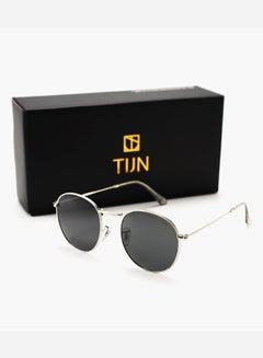 Buy TIJN Retro Extra Large Round Frame Sunglasses Black in Saudi Arabia