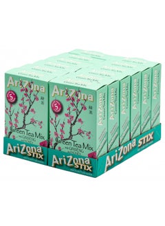 اشتري AriZona Green Tea with Ginseng Sugar Free Iced Tea Stix, Low Calorie Single Serving Drink Powder Packets, 10 Count (Pack of 12) في الامارات