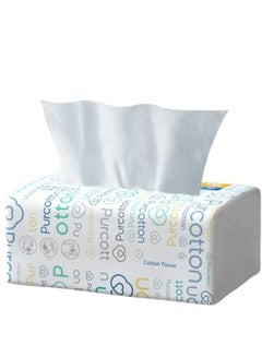 اشتري Disposable Face Towel 100% Pure Cotton, Disposable Facial Cotton Clean Towels 20x20 cm, Soft Dry Wet Wipe Use for Sensitive Skin, Facial Cleansing, Makeup Removing, Nursing, 100 Count/pack,1 pack في الامارات