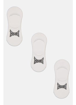 Buy Men 3 Pairs Invisible Socks, White in UAE