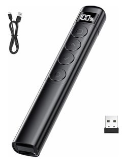 Buy Wireless Presenter With Laser Pointer Pen Black Presentation Clicker with Red Laser in Saudi Arabia