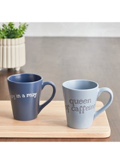 اشتري Atlanta 2-Piece Queen of Caffeine Mug Set 330 ml في السعودية