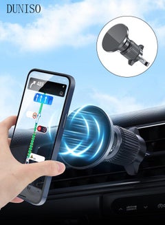 Buy Magnetic Car Phone Holder Mount for Air Vent Anti-Shake Phone Holder with Sync Cable Hand Free Mount for All Cell Phones in UAE