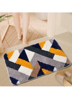 اشتري Bathroom Rugs Bath Mat 40x60cm Non-Slip Fluffy Soft Plush Microfiber Shower Carpet Rug, Machine Washable Quick Dry Ultra  Bath Mats for Tub Bathroom and Shower Diamond. في الامارات