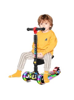 اشتري 2 In 1 Foldable Kids Kick Child Toy Balance Bike Scooter 3 Wheel With Seat For Kids Age 1-5 Years في السعودية