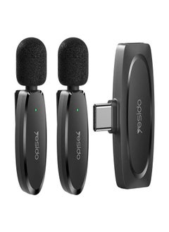 Buy Yesido KR13 Dual Wireless Microphone, Type-C Connector Black in Egypt