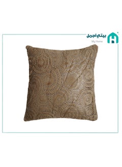 Buy Sofa Cushion Square Shape Super Comfortable 45x45 cm Brown in Saudi Arabia