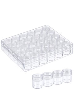Buy Clear Plastic Bead Storage Containers Set with 30 Pieces Storage Jars Diamond Painting Accessory Box Transparent Bottles with Lid for DIY Diamond, Nail and Other Small Items in UAE