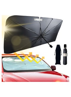 Buy 2023 Upgraded Car Windshield Sun Shade Umbrella - Foldable Car Umbrella Sunshade UV Block Automotive Car Front Window of Heat Insulation Protection for Auto Sedans Pickups SUVs in UAE
