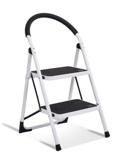 اشتري Foldable two steps ladder, Black & white في السعودية