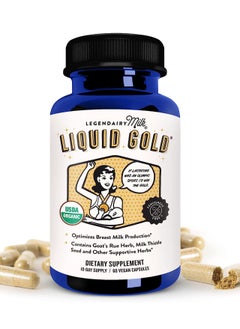 Buy Liquid Gold Lactation Supplement 60 Vegan Capsules in UAE