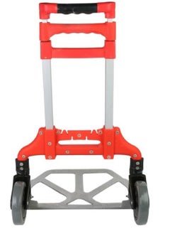 اشتري Heavy Duty Aluminum Hand Trolley With Adjustable Red Red في السعودية