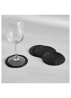 Buy Blaze 4-Piece Beaded Coaster Set 10x10 cm in Saudi Arabia