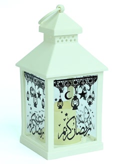 Buy Indoor Outdoor Led Lantern  Home Decorative Led Lantern Ramadan Kareem  (White) Led Ramadan Kareem Hanging Lantern    1Piece in UAE
