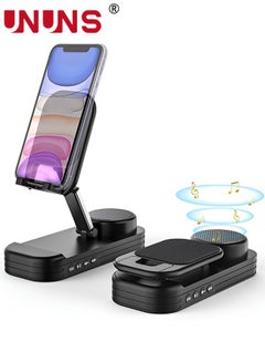 اشتري 2 IN 1 Phone Stand With Wireless Bluetooth Speaker,For iPhone/Samsung/iPad/Android,Anti-Slip Adjustable Tablet Holder With HD Sound,Portable Bluetooth Spe في الامارات