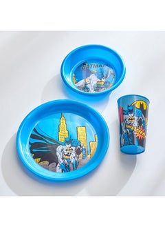 Buy Batman 3-Piece Breakfast Set 19.5 x 2 x 19.5 cm in UAE