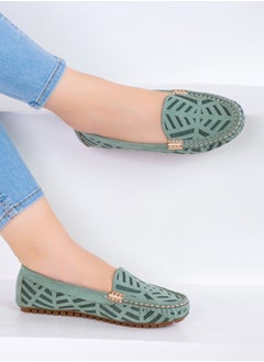 Buy Ballerina Flat Ornate ALIOU-green in Egypt