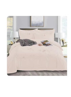 Buy Embroidered King Size Duvet Cover Set - 6-Piece Bedding Collection fitted bedsheet duvet with Zipper Closure in UAE