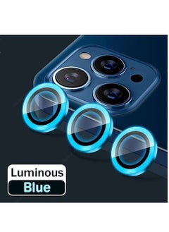 Buy Reflective Light Camera Lens Protector For IPhone 14 Pro Max & 14 Pro Tempered Glass -Blue in Egypt