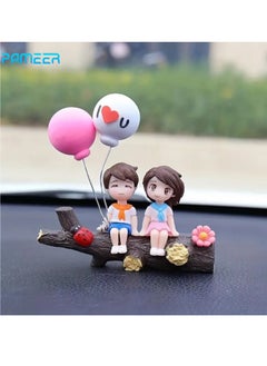 Buy Lovely Car Couple Car Ornament Car Interior Center Console Decoration, Cute Couple Car Dashboard Decor, Cartoon Car Dashboard Decorations with Balloon Car Fashion in UAE