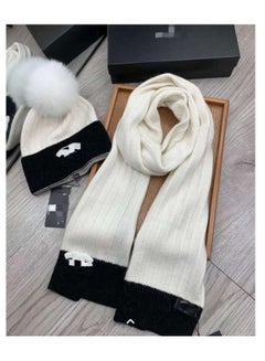 Buy Winter Fashion Luxury Hats Scarves Set Unisex Designer Hat scarf Set for Women Men Knitted Beautiful Beanies Scarfs Designers in UAE